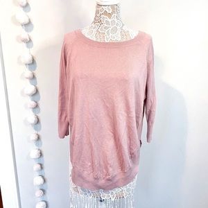 2/$20 Express Side Slit Pink Sweaters Extra Small